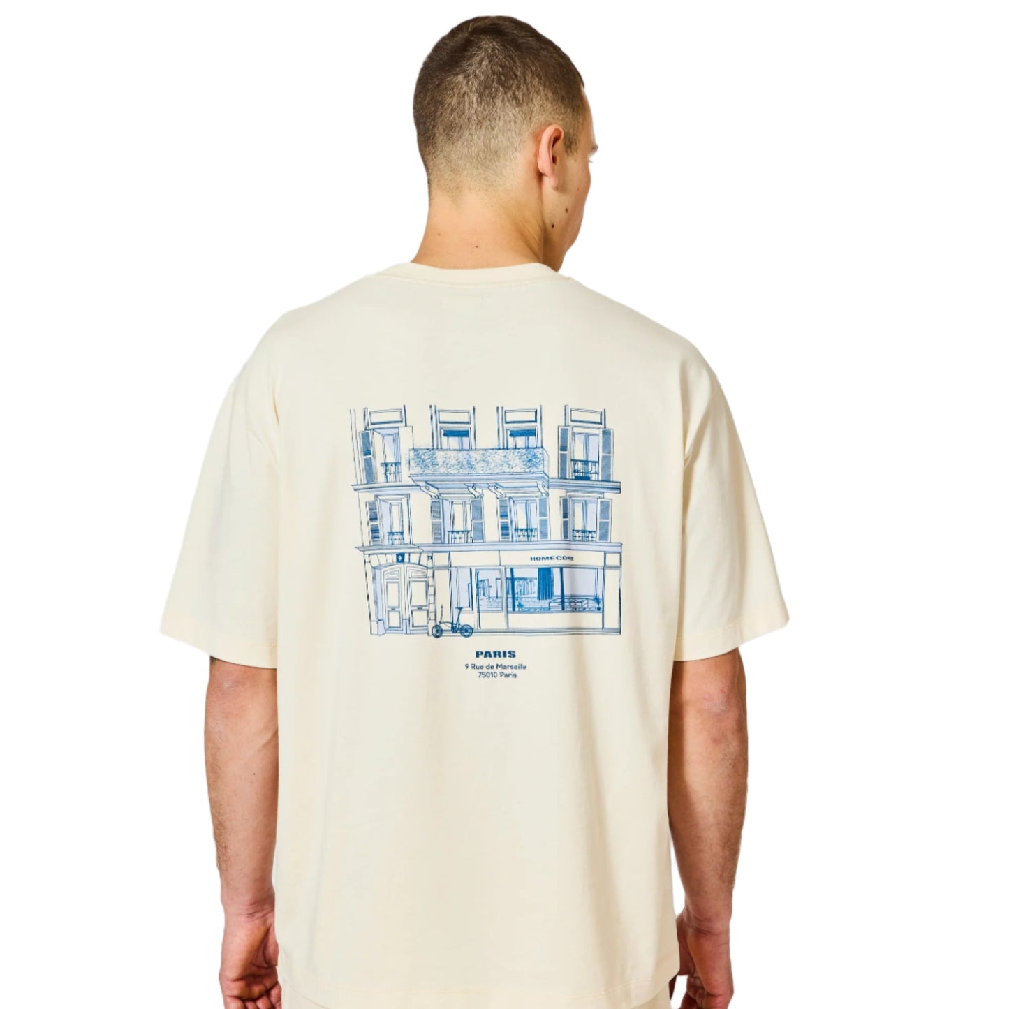 PARIS 10 CREAM-BLUE TEE