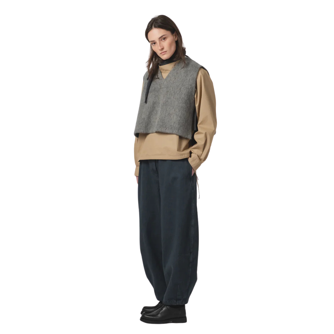 G.o.D Vee Vest Mohair Fleece - Asphalt