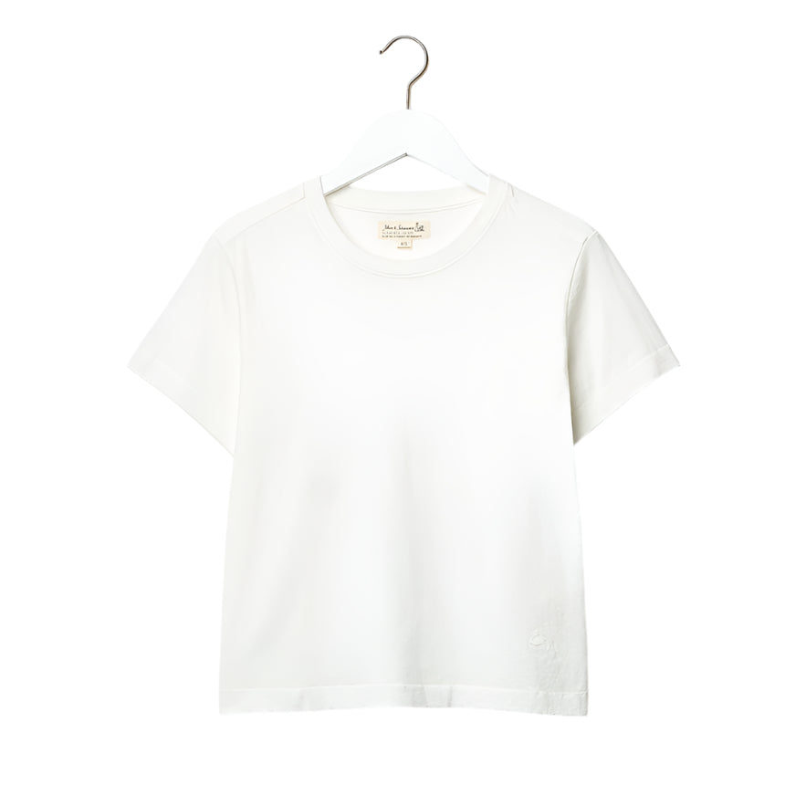 WHPT02C women's T-shirt, cotton-hemp, 4,6oz/sq.yd., cropped relaxed fit - 01 white