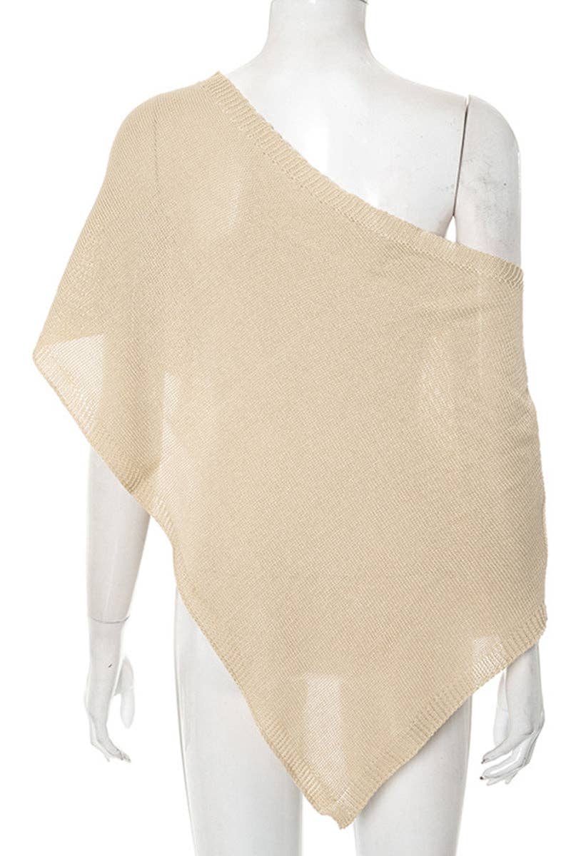 Asymmetric One-Shoulder Knit Top