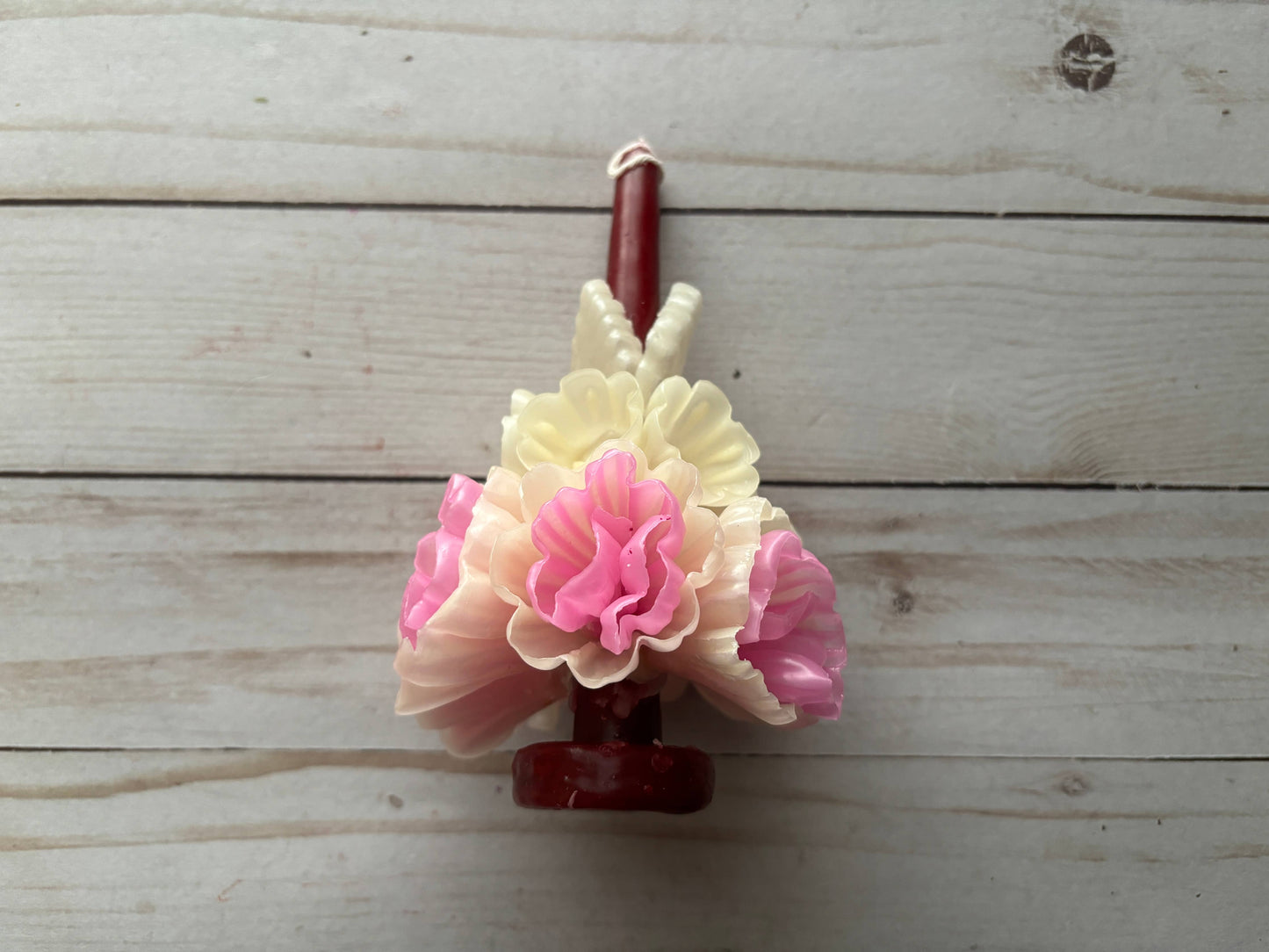 Wine Multicolor Oaxaca Marigold Day of the Dead Candle