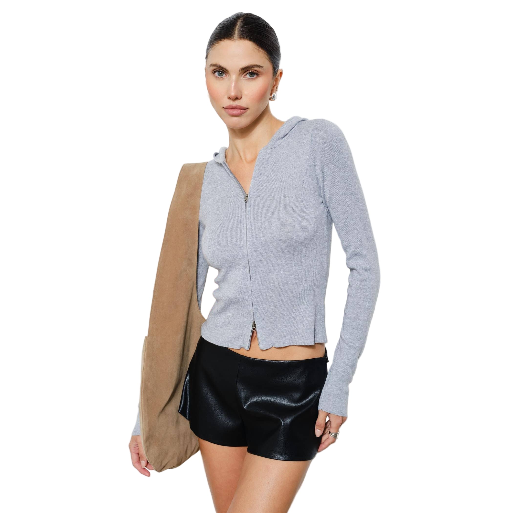 Paloma Knitted Front Zip Hoodie