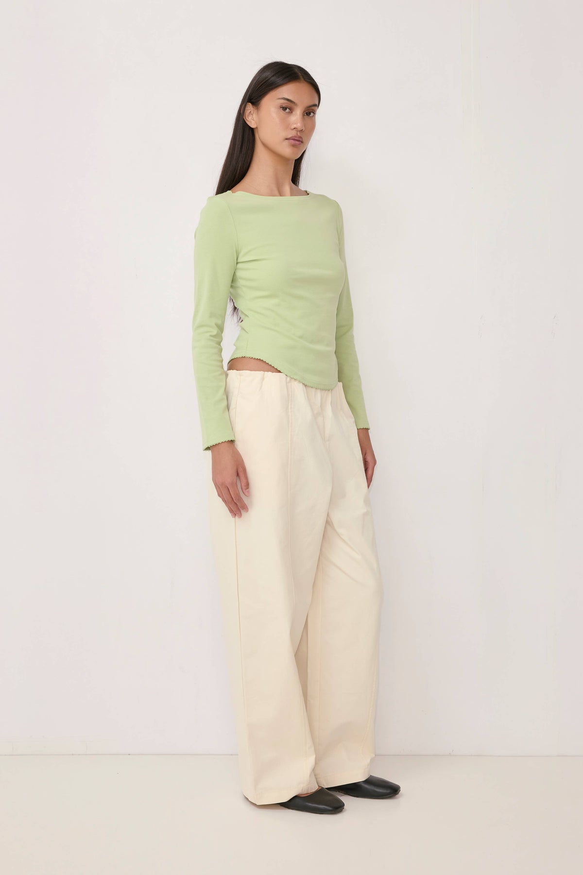 The Janel Top | Wide Neck Baseball Tee