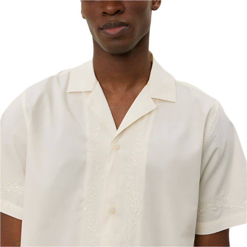 Lesley Embroidery SS Shirt - LIGHT IVORY