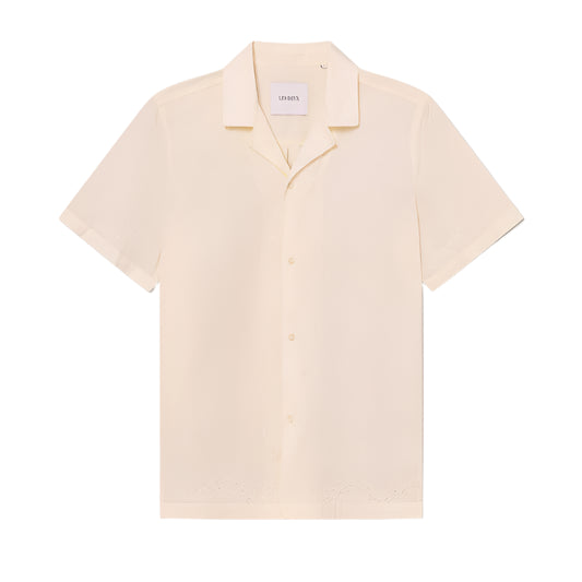 Lesley Embroidery SS Shirt - LIGHT IVORY