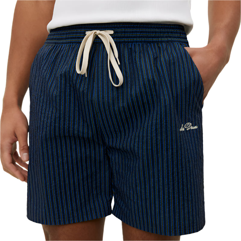 Dark Navy Stan Stripe Seersucker