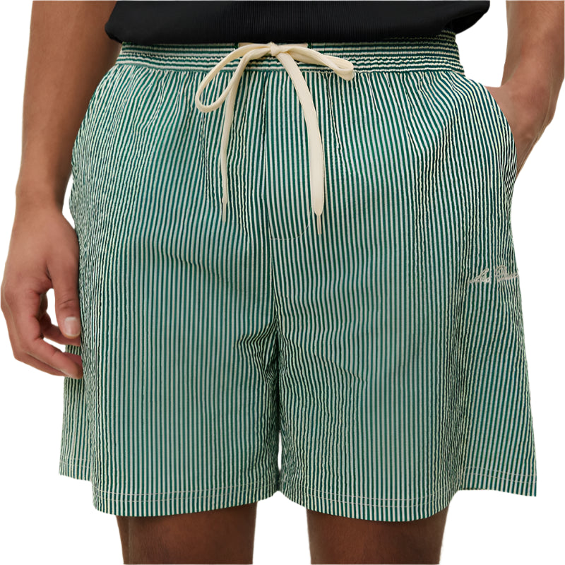 Evergreen Stan Stripe Seersucker Swimshorts