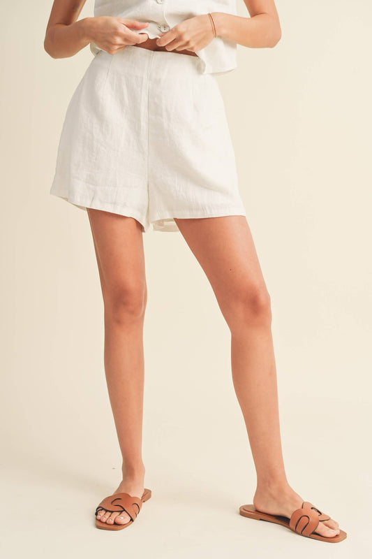 P3494ST  LINEN SHORTS
