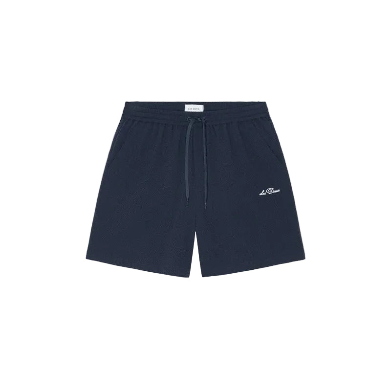 Stan Seersucker Swim Shorts - DARK NAVY