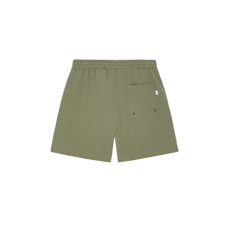 Stan Seersucker Swim Shorts - LICHEN GREEN