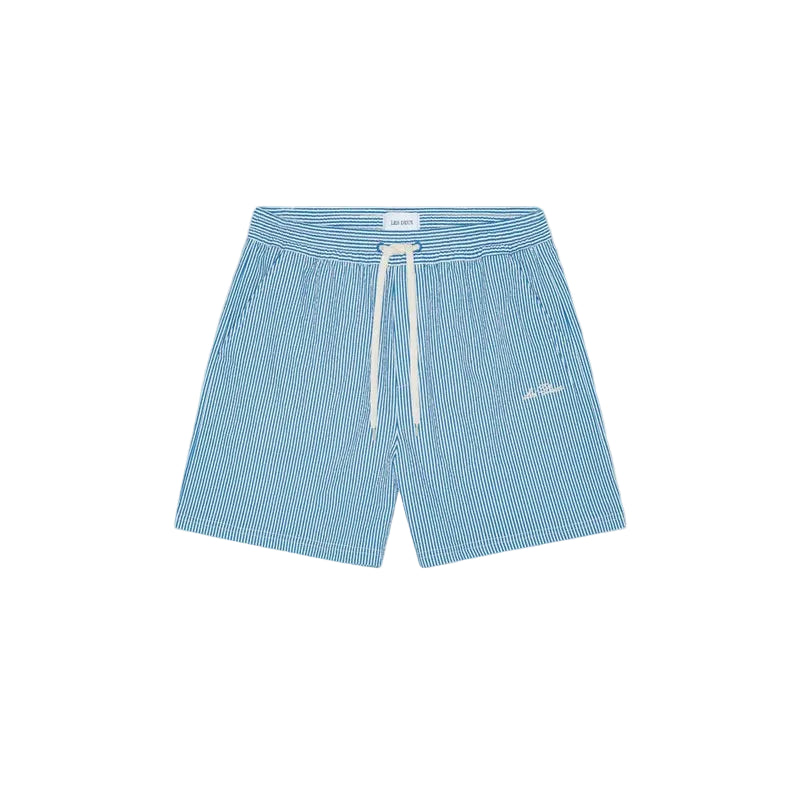 Stan Stripe Seersucker Swim Shorts - PALACE BLUE