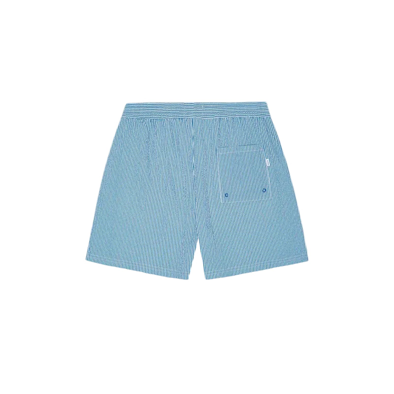 Stan Stripe Seersucker Swim Shorts - PALACE BLUE