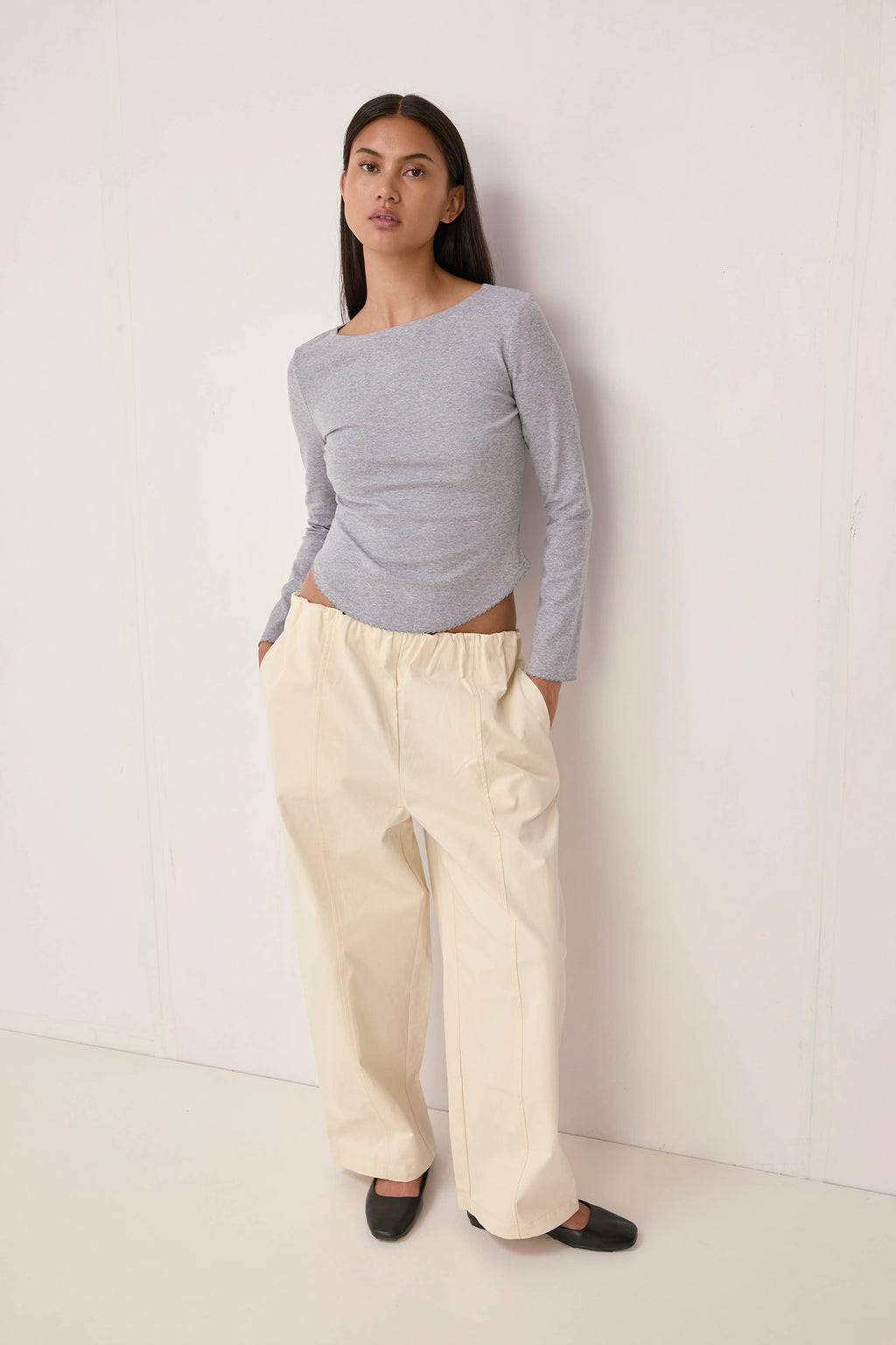 The Janel Top | Wide Neck Baseball Tee