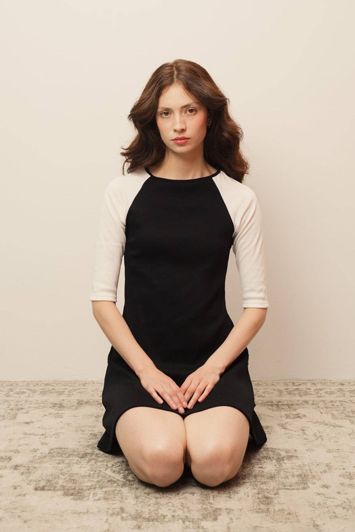The 3/4 Sleeve Raglan Mini Dress