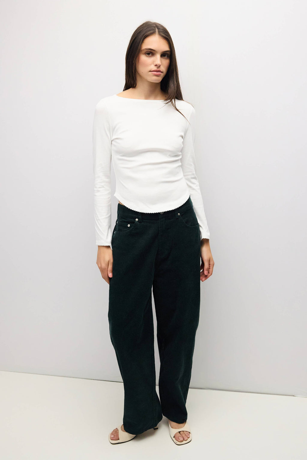 The Janel Top | Wide Neck Baseball Tee