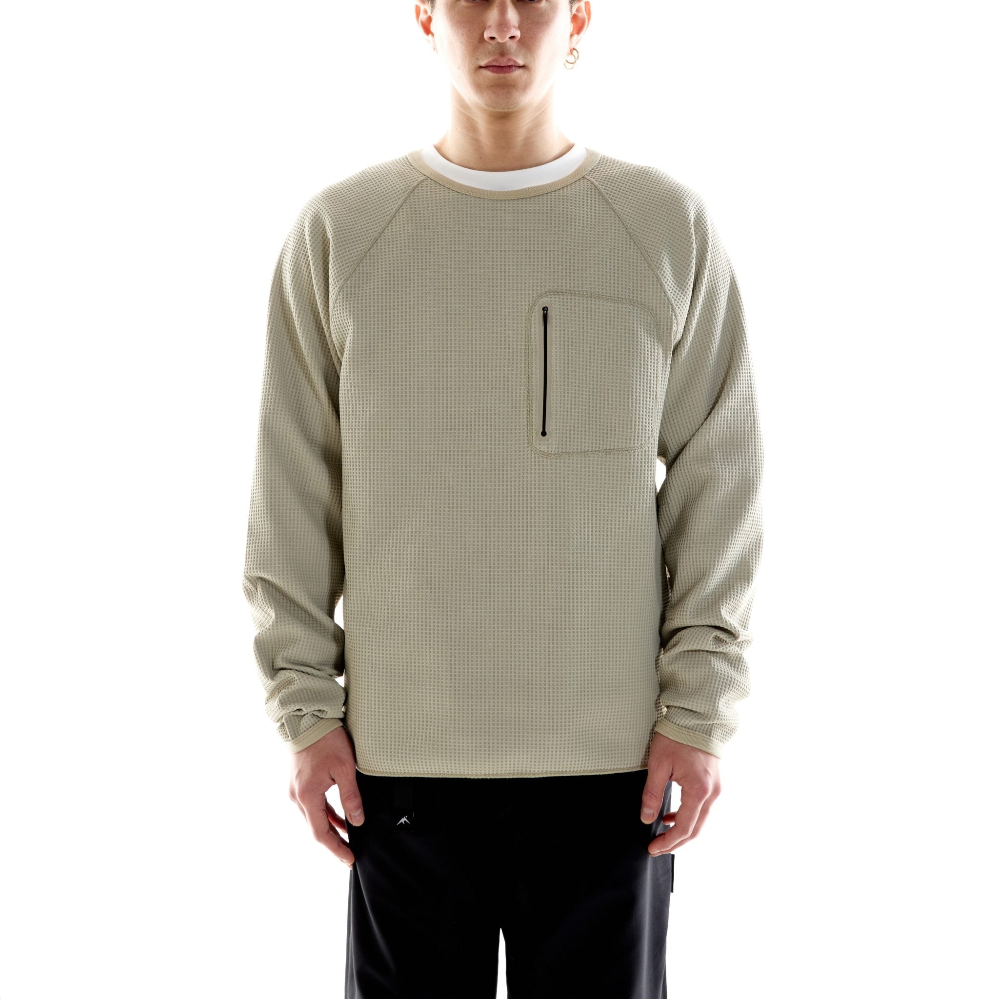 WAFFLE LS TEE - SAND