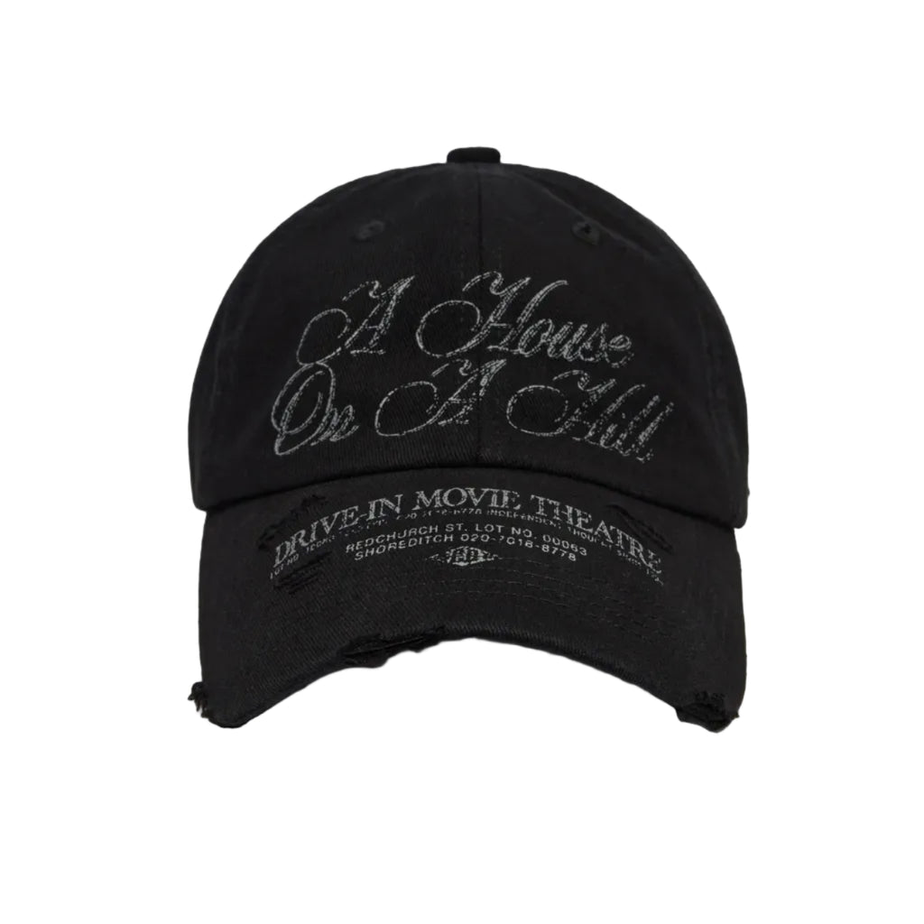 Theatre Distressed Dad Cap - Black