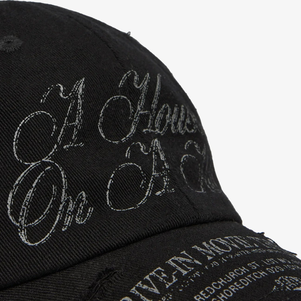 Theatre Distressed Dad Cap - Black