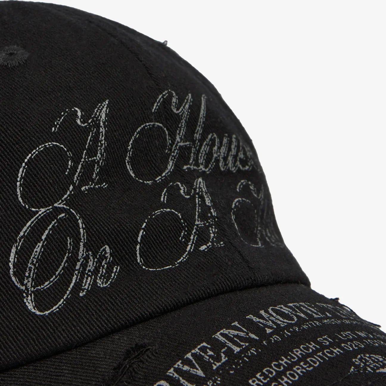 Theatre Distressed Dad Cap - Black