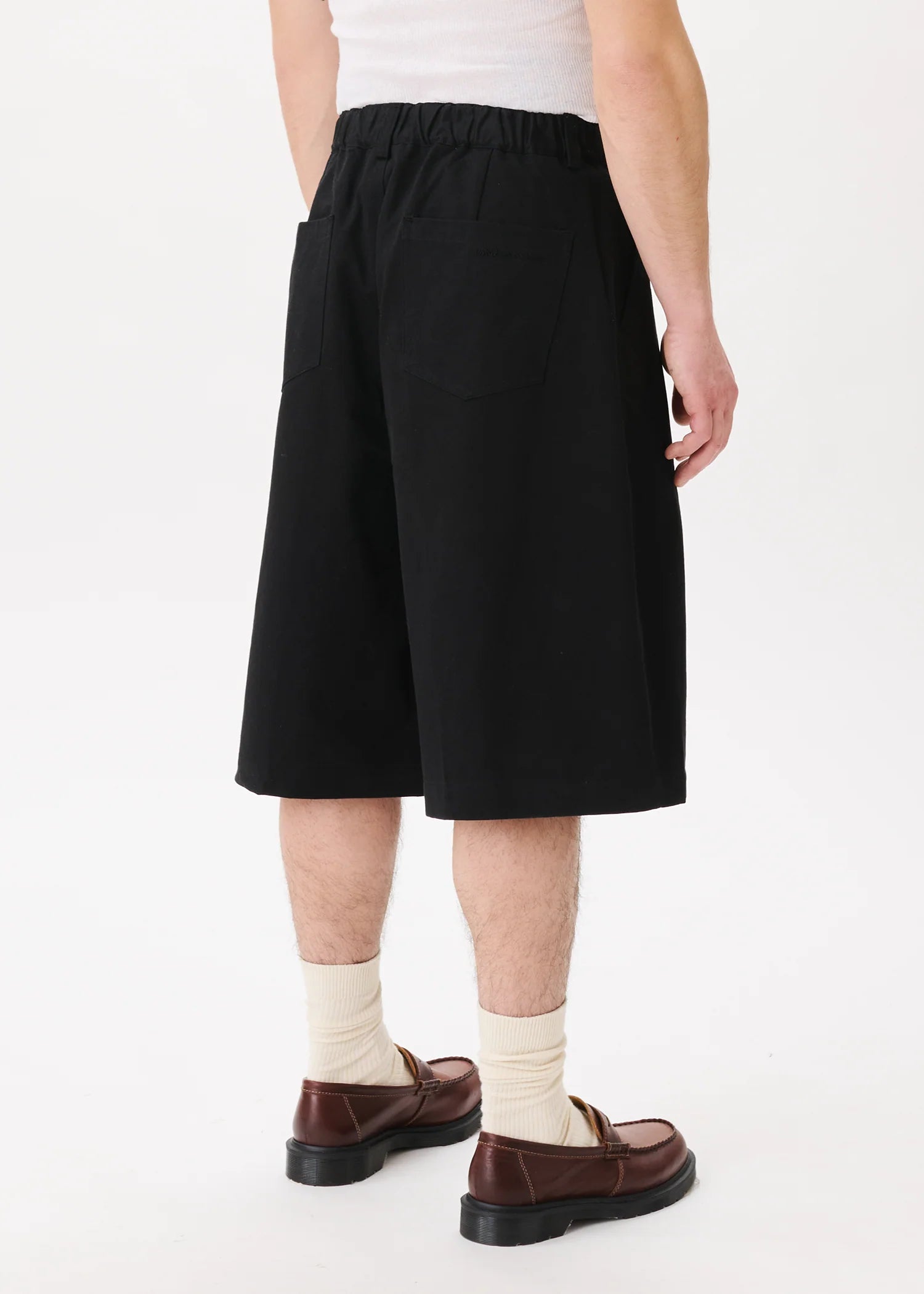 Pintuck Wide Shorts - Black