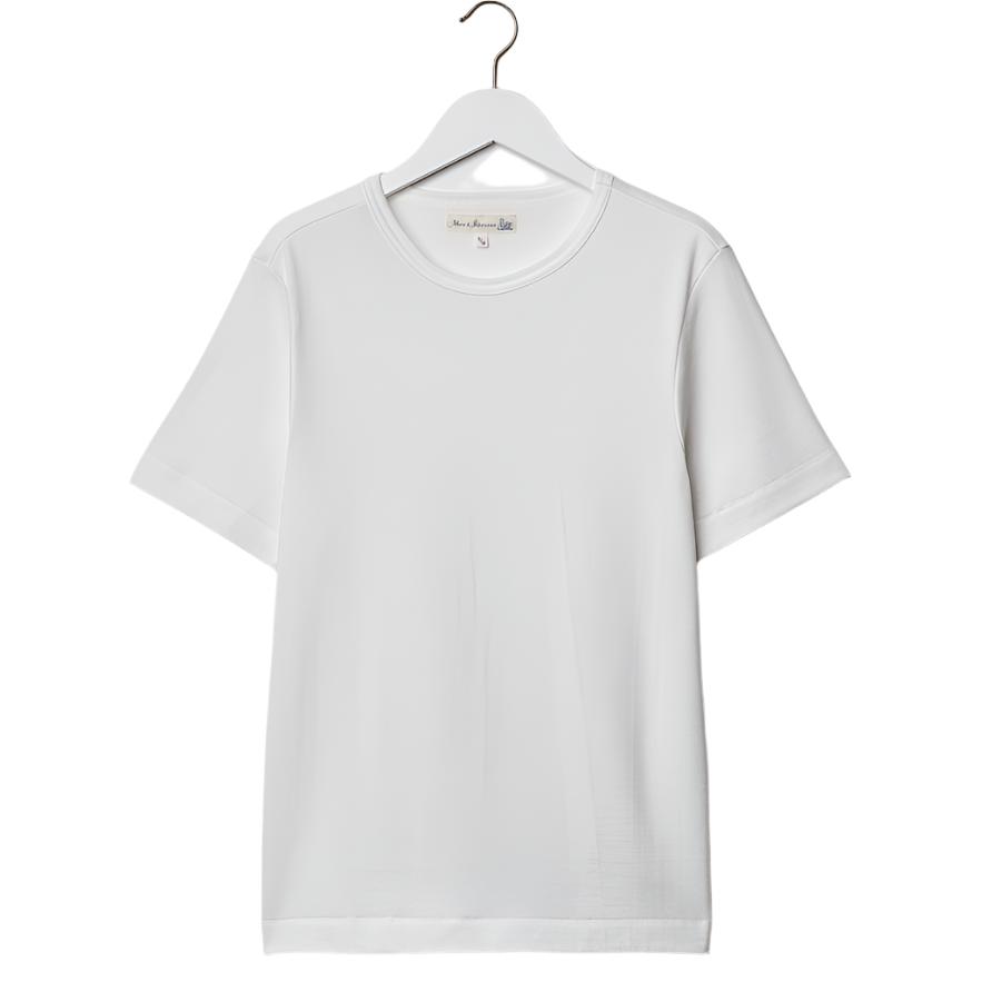 2M15C sturdy jersey T-shirt, side seams, 6,8oz/sq.yd., cropped classic fit - WHITE