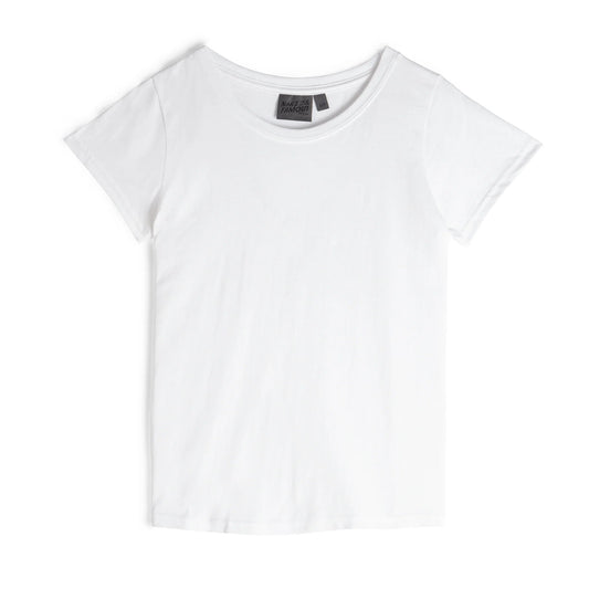 Circular Knit Ballet Tee - Double Ring-Spun Cotton - White