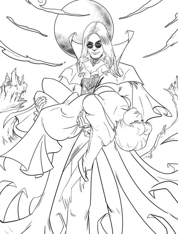 Ozzy Osbourne: The official coloring book by David Calcano