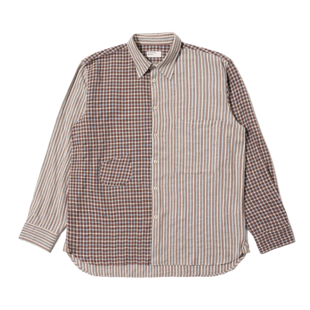 Madison Check/Stripe Station Shirt - Brown