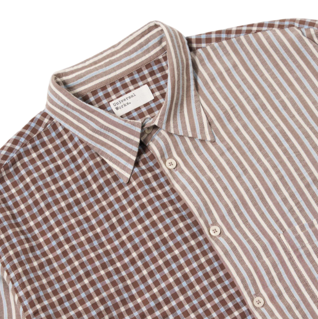 Madison Check/Stripe Station Shirt - Brown
