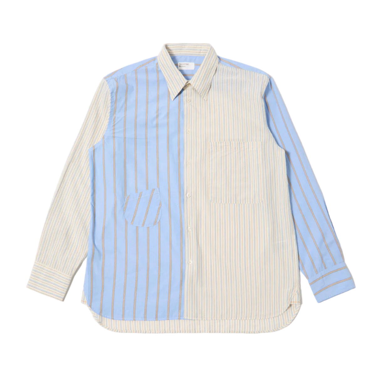 Mix Pop Stripe Mix Station Shirt - Ecru/Blue