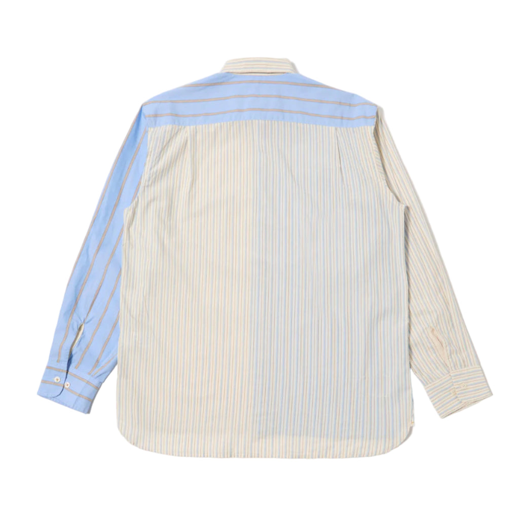 Mix Pop Stripe Mix Station Shirt - Ecru/Blue