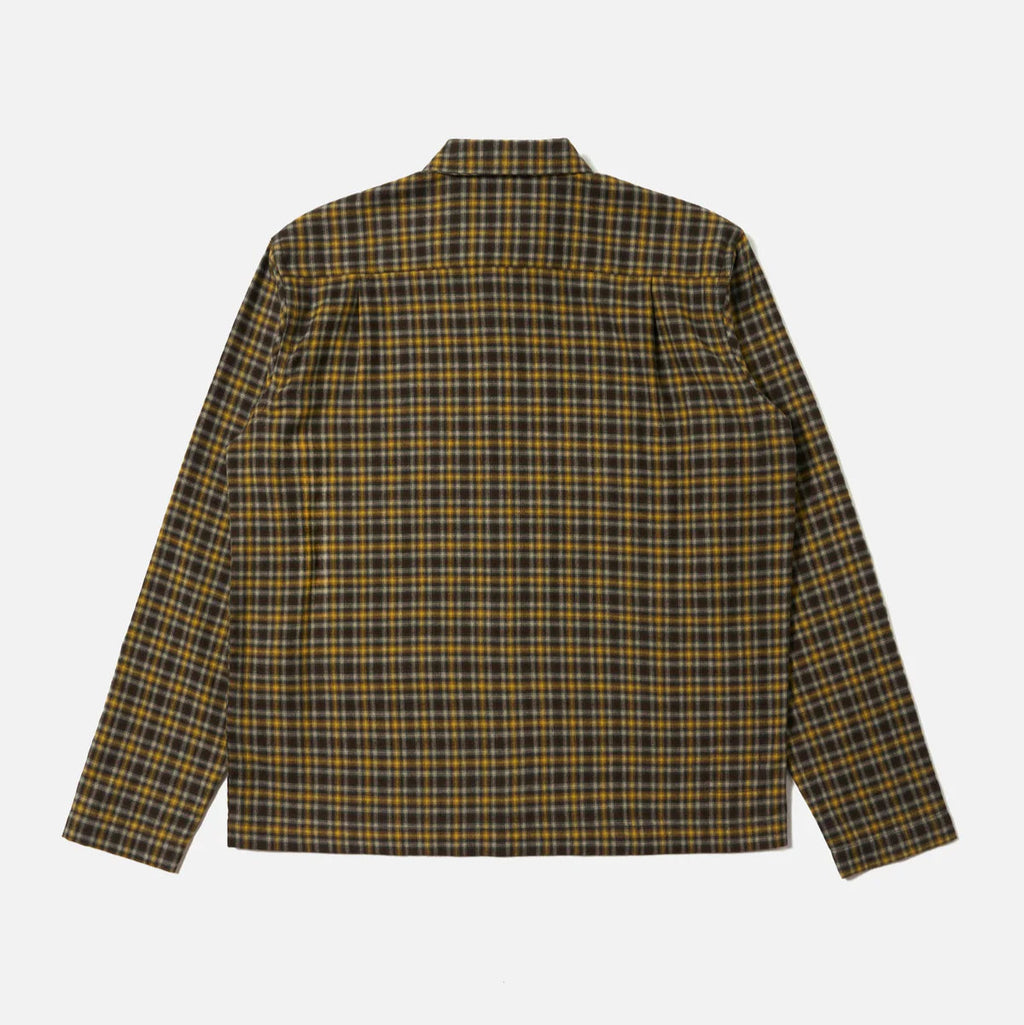 ZIP SHIRT - BROWN - BANG CHECK