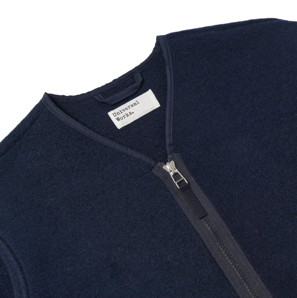 ZIP LINER JACKET - TECHNO MELTON PLAIN NAVY