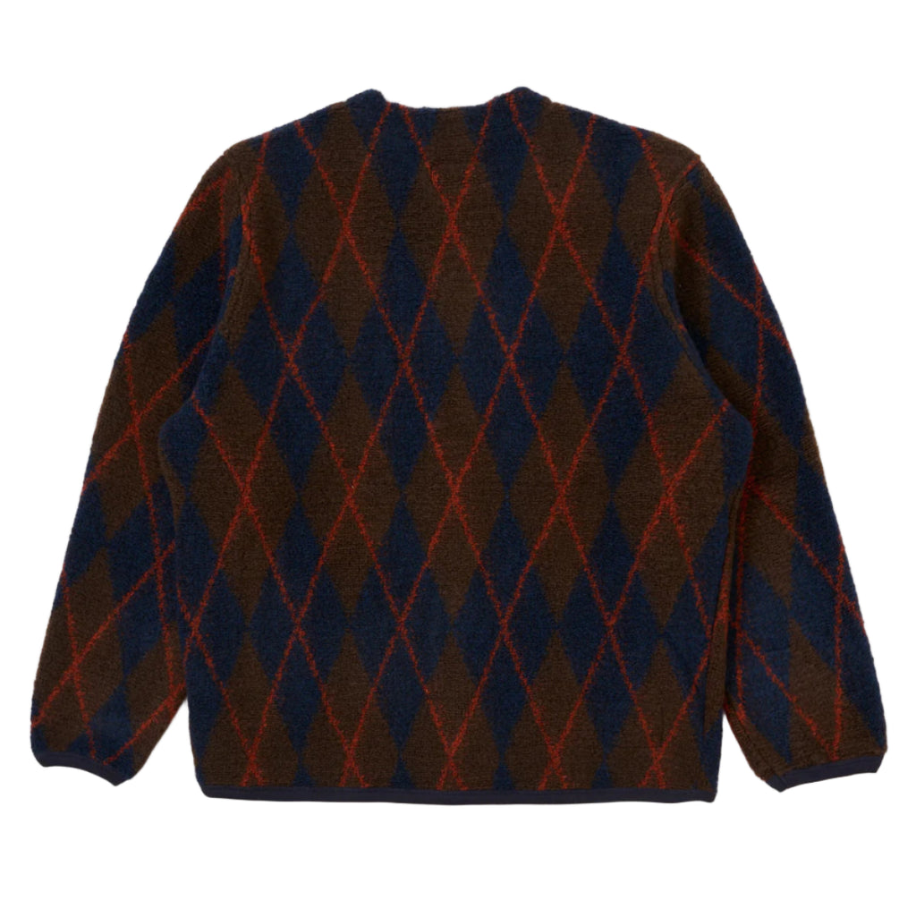 ARGYLL FLEECE - BROWN/NAVY