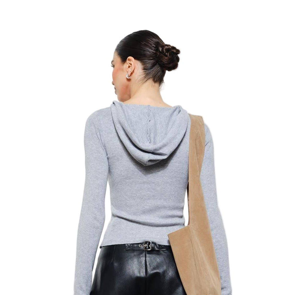 Paloma Knitted Front Zip Hoodie