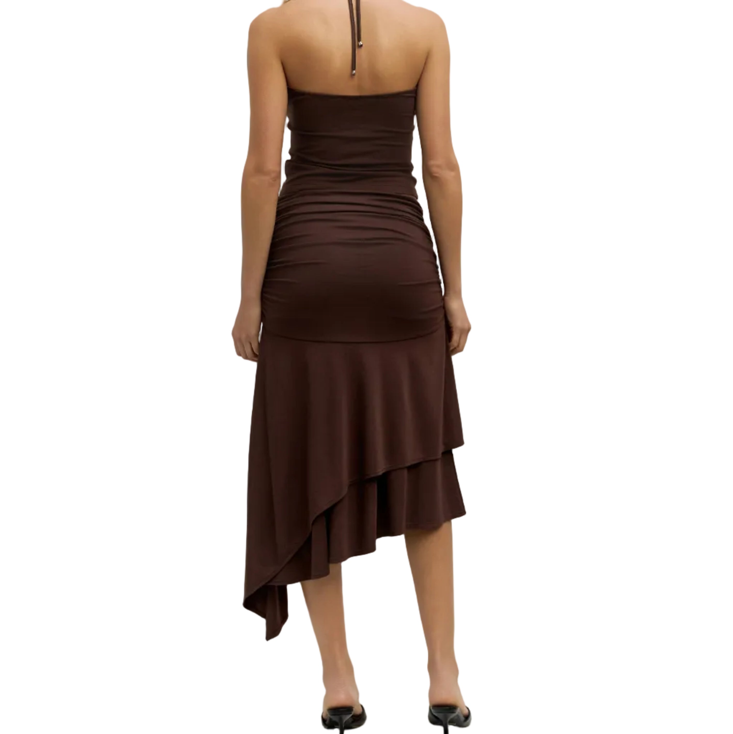 The Crystal Skirt | Ruched Asymmetrical Knit Skirt