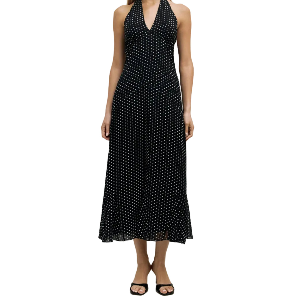 The Angelina Dress | Halter Polka Dot Dress