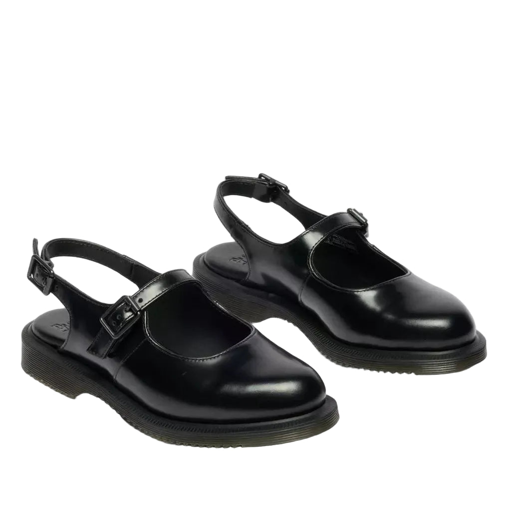Madaline - Mary Jane Smooth Leather Sling Back Shoes
