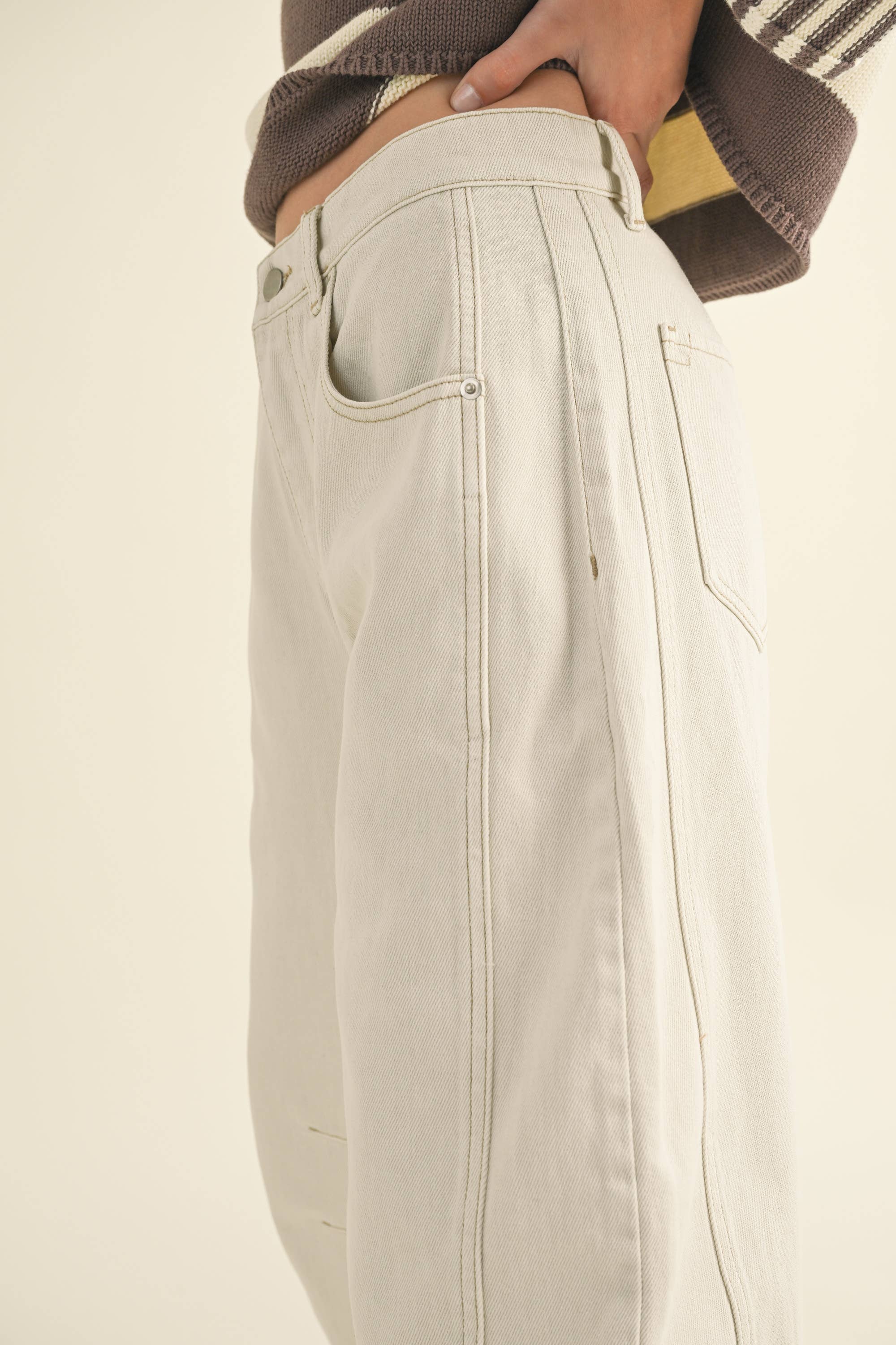 P3820 BARREL COTTON PANTS