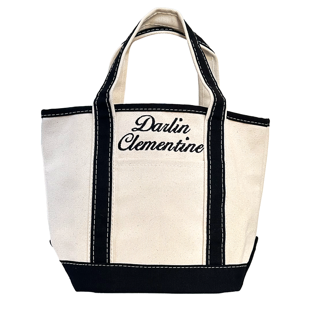 Darlin Clementine mini Canvas Tote Bag Vintage Inspired