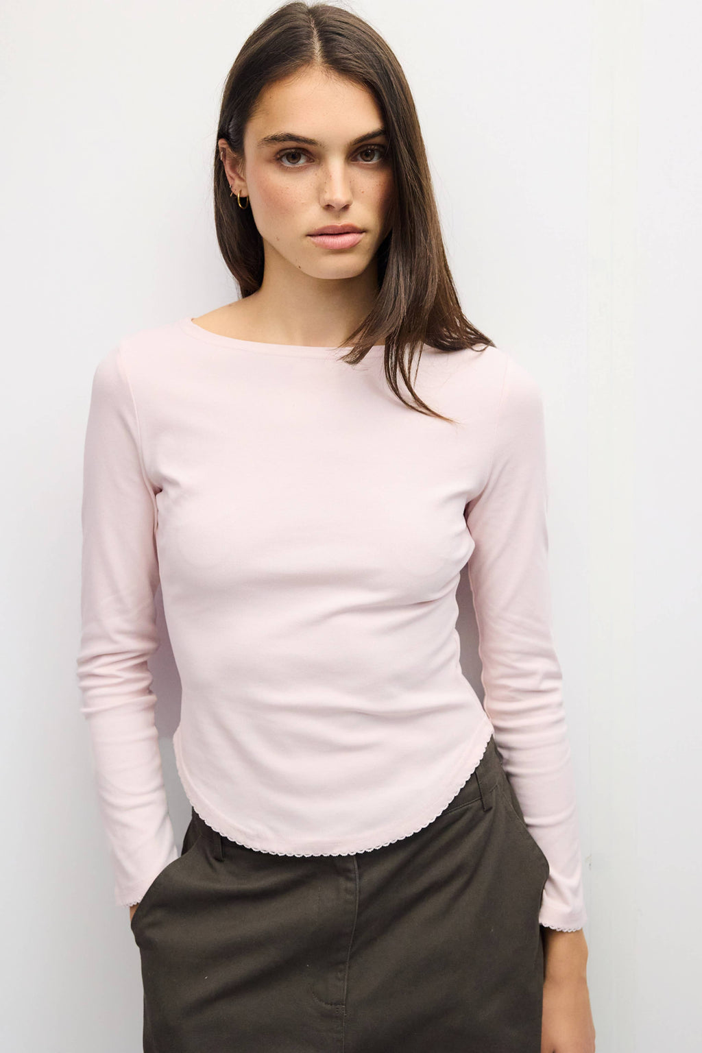 The Janel Top | Wide Neck Baseball Tee