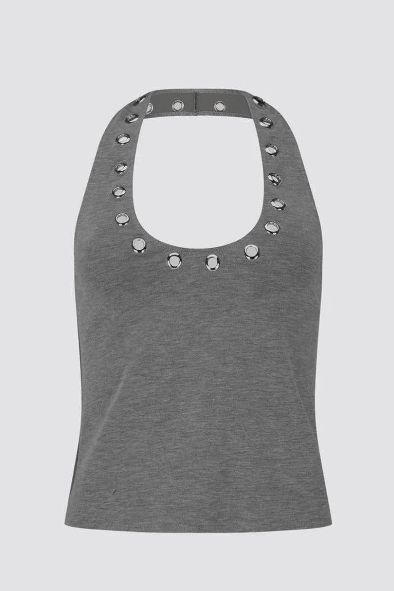 Grommet Detail Racer Tank