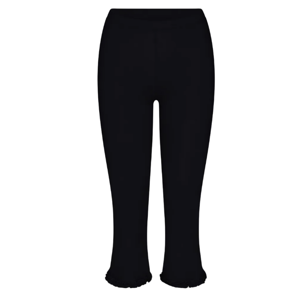 RUFFLE CAPRI IN ONYX