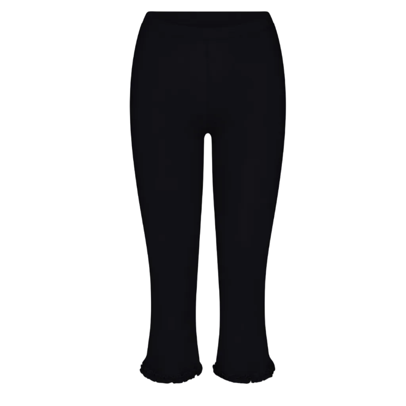 RUFFLE CAPRI IN ONYX