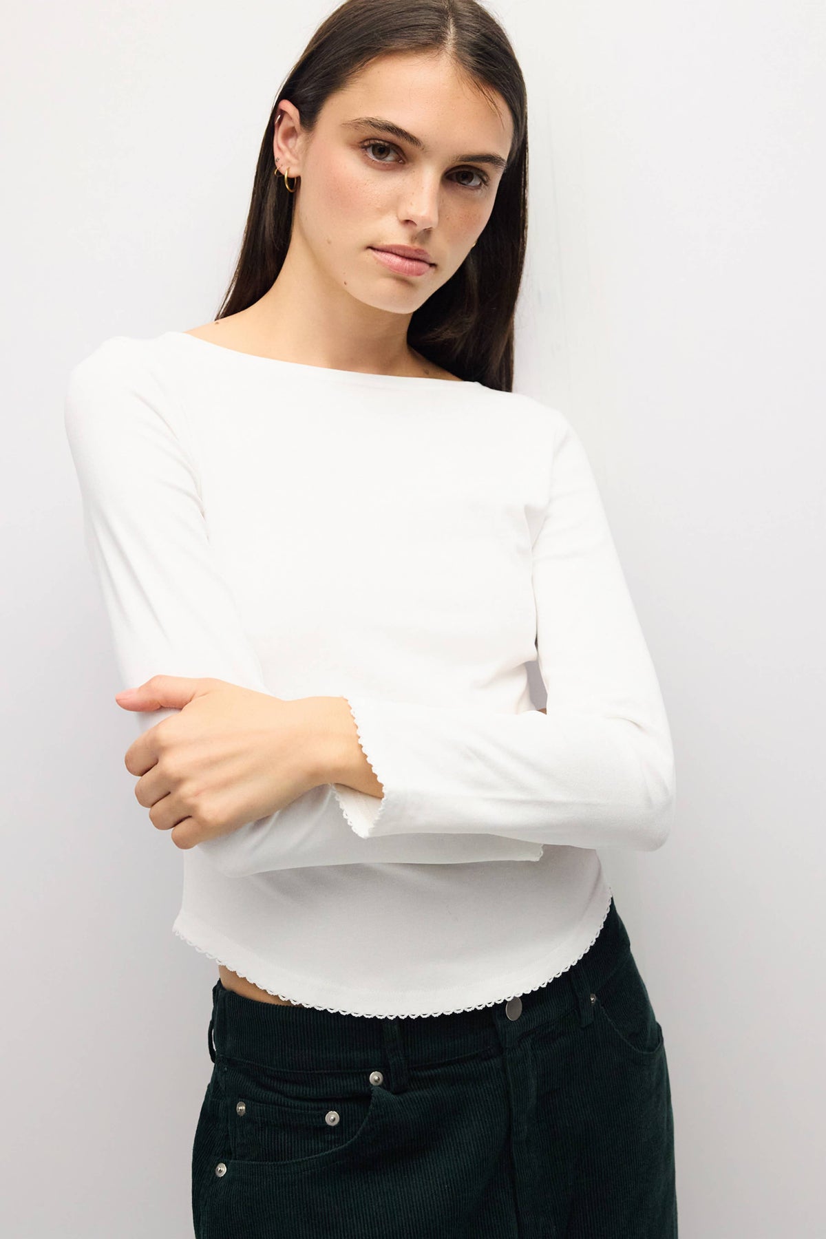 The Janel Top | Wide Neck Baseball Tee