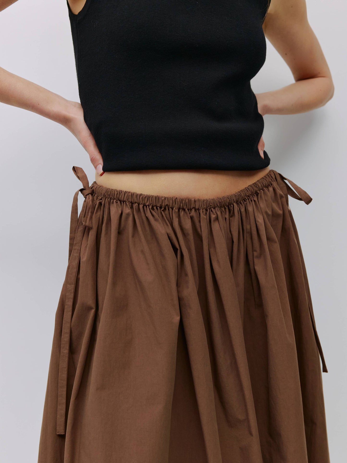 The Kiana Skirt | Midi Skirt with Side Waist Ties