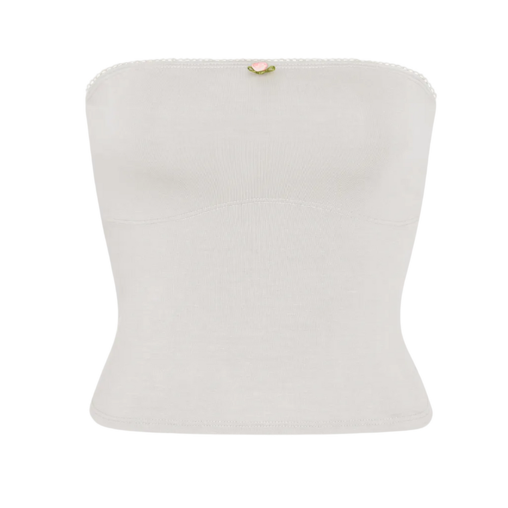 LINED CONTOUR TUBE TOP IN CLOUD