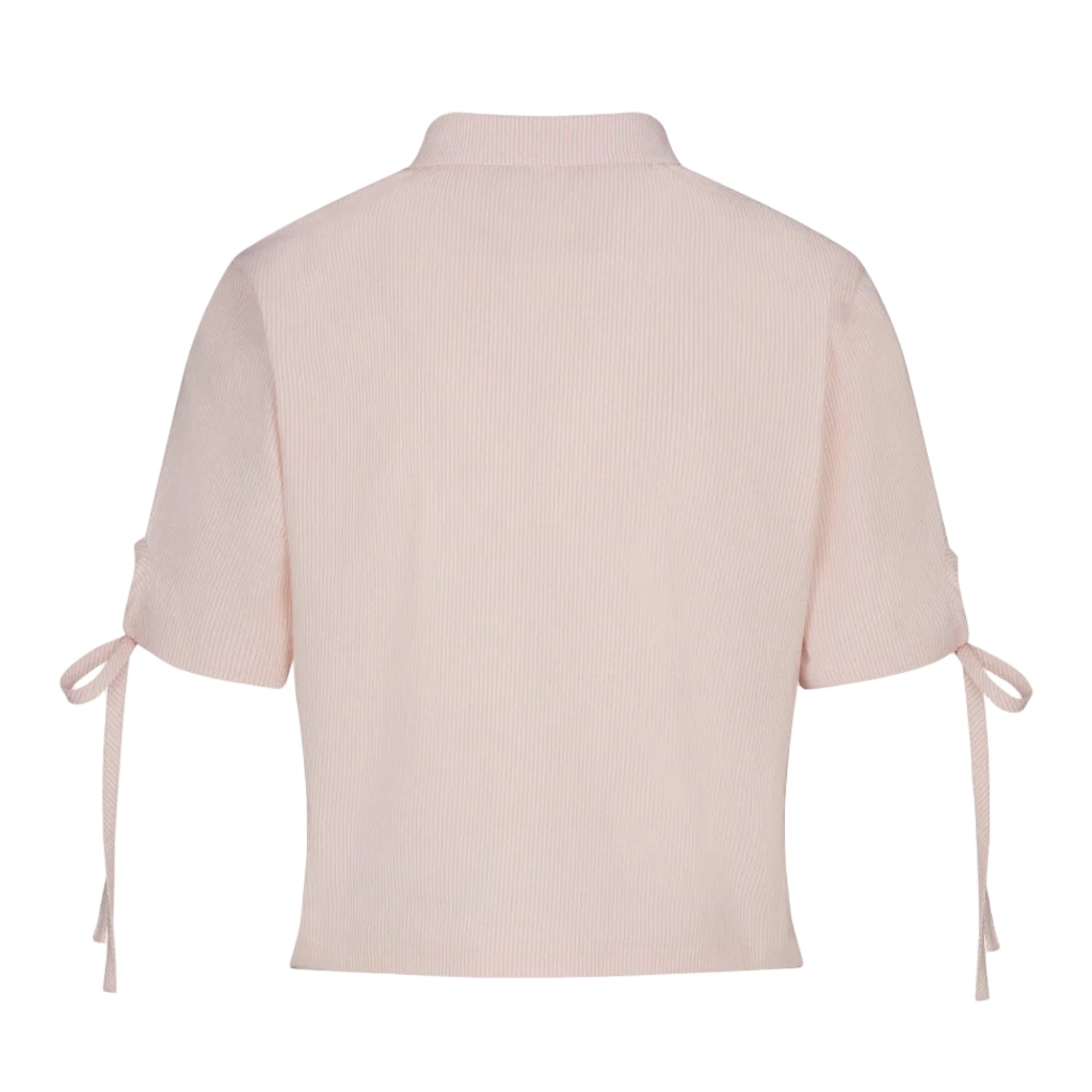 TIE POLO IN BLUSH STRIPE