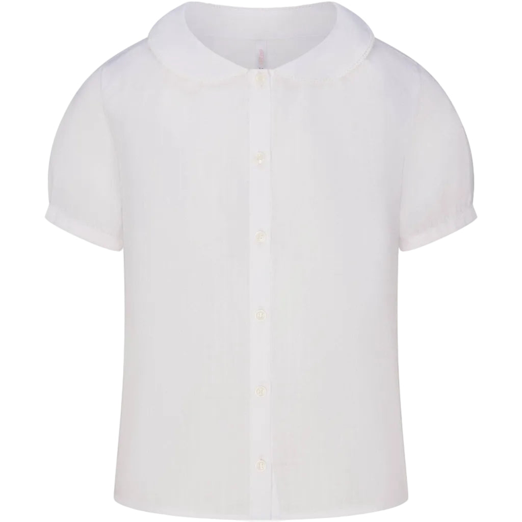 PUFF SLEEVE BUTTON DOWN IN CLOUD DOBBY
