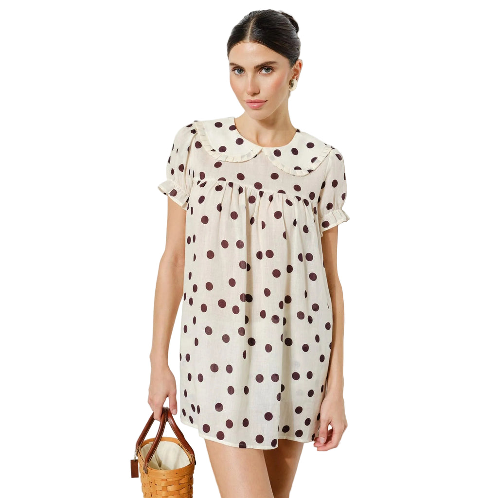 Flora Ruffle Sleeve Babydoll Mini Dress